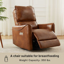 Electric Recliner Chair With Rocker And Swivel Function - Brown by HouseOfZazla