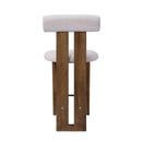 Renee Indoor Modern Split-Back Rubber Wood Counter Stool