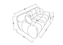 64.96 length, 35.83" deepth, human body structure for USA people, marshmallow sofa,boucle sofa, 2 seater, BEIGE BOUCLE