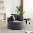 43-inch Round Corduroy Single Sofa by HouseOfZazla