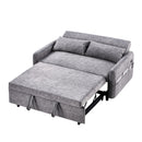 Pull Out Sleep Sofa Bed Loveseats Sofa Couch With Adjsutable Backrest, Storage Pockets, 2 Soft Pillows, USB Ports For Living Room, Bedroom, Apartment, Office by HouseOfZazla