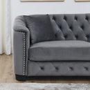 Modern Chesterfield Sofa With Tufted Backrest For Living Room by HouseOfZazla
