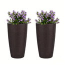 Tall Planters Set With Water Level Monitor And Auto Watering by HouseOfZazla