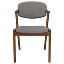 Modern Dining Chair And Zigzag Arm Design (Set of 2)