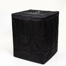 Propane Gas Square Fire Pit, Tile Tabletop With Beautiful Wicker Base For Outside