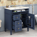 Bathroom Vanity With Top Sink, Storage Cabinet With 2 Drawers, Tip Out Drawer by Unique Piece Furniture