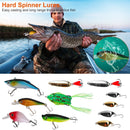 383Pcs Fishing Lures Tackle Box Bass Fishing Animated Lure Crankbaits Spinnerbaits Soft Plastic Worm Saltwater Freshwater Fishing Kit by GBruno Store