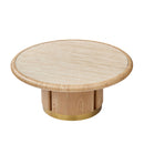 Round Coffee Table with Sturdy MDF Pedestal