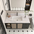 Bianco Carrara Venato Marble Vanity Top With Pre Drilled Faucet Hole And Undermount Sink by HouseOfZazla