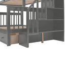 Stairway Bunk Bed With Storage And Guard Rail For Bedroom by Unique Piece Furniture