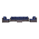 Seating Set With Cushions Handcrafted Wicker Design by HouseOfZazla