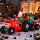 Inflatable Santa on Driving Trailer
