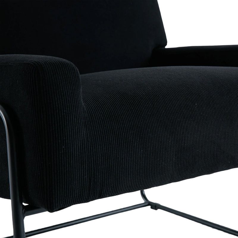 Accent Chair - Modern Industrial Slant Armchair with Metal Frame - Premium High Density Soft Single chair for Living Room Bedroom