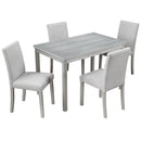 Dining Table Set With Crystal Decoration And Upholstered Chairs by HouseOfZazla