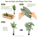 6FT Artificial Golden Cane Palm Tree with Black Pot