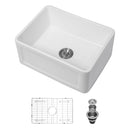 Apron Front Reversible Single Bowl Kitchen Sink & Grid And Strainer by HouseOfZazla