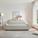 88in Round Arm Cloud Curved 3-Seater Modern Upholstered Boucle Sofa by HouseOfZazla