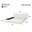 Elegant Upholstered Bed With Solid Wood Frame, King by HouseOfZazla