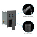 Dual Shower Head System With Square Rain Shower And Rough In Valve by HouseOfZazla