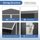 10x10 FT Large Outdoor Metal Storage Shed by HouseOfZazla
