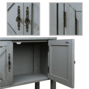 35" Farmhouse Wood Buffet Sideboard Console Table with Bottom Shelf and 2-Door Cabinet, for Living Room, Entryway, Kitchen Dining Room Furniture (Antique Gray)