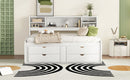 Daybed With 2 Bedside Cabinets, Upper Shelves And 4 Drawers