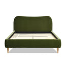 Roman - Curved Headboard Upholstered Platform Bed by HouseOfZazla