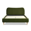 Roman - Curved Headboard Upholstered Platform Bed by Unique Piece Furniture