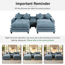 Modern Sectional Sofa With Removable Ottomans, USB Ports by HouseOfZazla