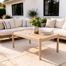 Outdoor Acacia Wood Coffee Table, Teak Finish