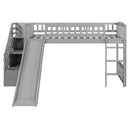 Loft Stairway Bed With 2 Drawers, Convertible Ladder And Slide by HouseOfZazla