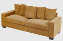 Luxe Sofa With 5 Matching Toss Pillows, Sleek Design, Spacious And Comfortable 3 Seater Couch by HouseOfZazla