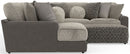Canyon - 4 Piece Sectional With Cuddler Seat Cushions, Included Accent Pillows And Cocktail Ottoman (Left Side Facing Chaise) - Umber