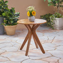 Stamford Outdoor Bistro Table Acacia Wood X-Base Teak by HouseOfZazla