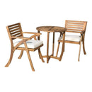 Outdoor Dining Set With Coffee Table And 2 Chairs - Teak by HouseOfZazla