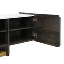 TV Stand With 1 Drawer, 2 Cabinets And Adjustable Shelves by HouseOfZazla