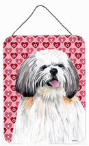 Shih Tzu Hearts Love and Valentine's Day Portrait Wall or Door Hanging Prints