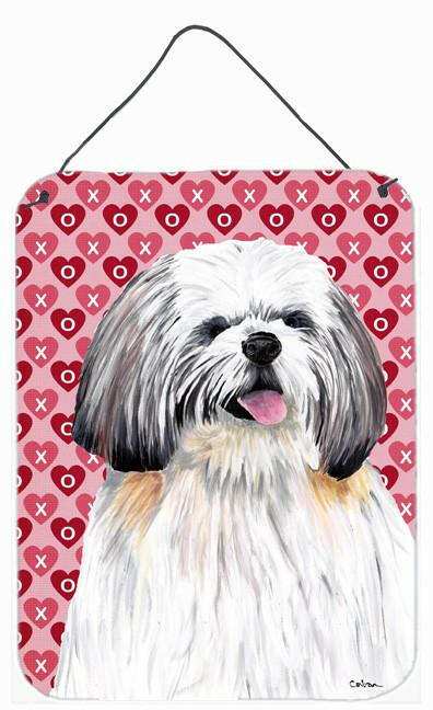 Shih Tzu Hearts Love and Valentine's Day Portrait Wall or Door Hanging Prints