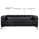 Square Arm Removable Cushion 3 Seater Sofa by HouseOfZazla
