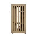 Basia Rubber Wood Cat Cabinet with Wheels