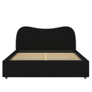 Queen Size Upholstered Platform Bed with Wooden Slats by HouseOfZazla