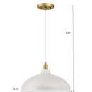 Astral - Single Light Pendant Lamp For Entrance Kitchen Island - Gold / White by HouseOfZazla