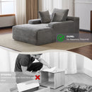 Oversized Chaise Lounge Chair Cozy Cloud Couch With 3 Throw Pillows And Wide Armrest by HouseOfZazla