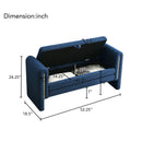 Modern Teddy Upholstered Large Bed End Bench With Arms And Storage by Unique Piece Furniture