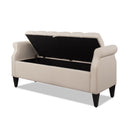 Jacqueline - Tufted Roll Arm Storage Bench by HouseOfZazla