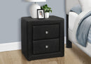 Nightstand With Storage Drawer, Upholstered, Transitional by HouseOfZazla