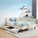 Upholstered Platform Bed Frame With 2 Storage Drawers And Adjustable Sofa Bed by HouseOfZazla