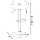 Ramses - Adjustable Backless Bar Stool With Adjustable Height Base - White by HouseOfZazla