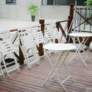 3 Piece Patio Bistro Set Of Foldable Round Table And Chairs by HouseOfZazla
