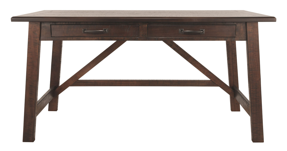 Baldridge - Home Office Large Leg Desk - Rustic Brown, photo 3 of 7